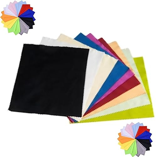 Microfibre Cleaning Cloths For Cleaning Glasses Phone & Tablet Screen Camera Lens And LCD TV Screens - 5 Premium Lens Cleaning Cloth Lint Free Reusable E Cloth For Delicate Cleaning 18X15cm