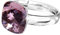 925 Sterling Silber 44 farben Ringe für Damen Verstellbarer mit Marken Kristalle, Glänzend Cubic Zirkonia Ring Fingerring Kommt in Schmuck Geschenk Box (Antique Pink)