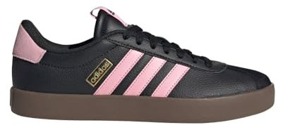 adidas Damen VL Court 3.0 Sneaker, Schwarz/Rosa/Gummi, 10.5 US