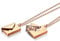 Custom4U Edelstahl Umschlag Medaillon Rosegold zum Öffnen für Bilder Edelstahl Damen Frauen Fotokette mit Briefumschlag Anhänger Rosegold Weihanchten Memorial Geschenke