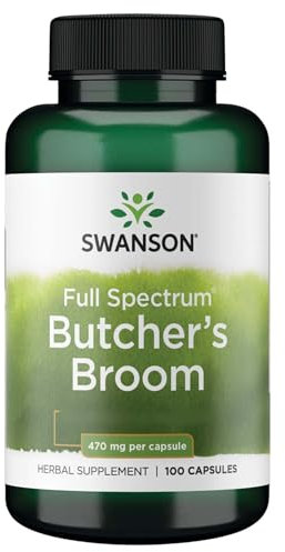 Swanson, Full Spectrum Butcher's Broom, 470mg, 100 Capsules, SOYA-Free, Gluten-Free, GMO-Free