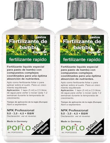 Fertilizante líquido de bambú PREMIUM para bambúes y pastos (500ml)