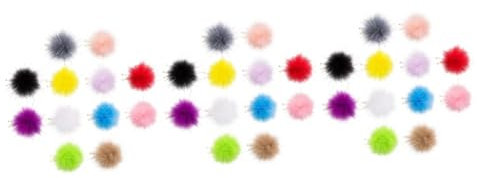 FRCOLOR 36pcs Nail Art Decor Fluffy Balls Wool Nail Ornaments for Home Salon Diy
