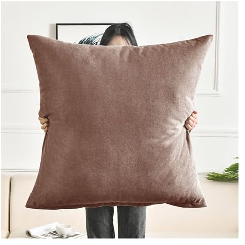 Sofa Kissenbezug 80x80 Kissenbezüge 70x70 Kissenhülle 60x60 Couch Dekokissen Bezug 50x50, Abnehmbare Kissenüberzug Und Atmungsaktiv Kopfkissenbezug Mit Reißverschluss ( Color : Curry , Size : 80x80cm