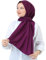 Prien Hijab Kopftuch für Damen, Muslimische Kleid Schal, Kopftücher für Mädchen, Islamische Langer Scarf, Chiffon Turban Kleider für Ramadan (Purpur)