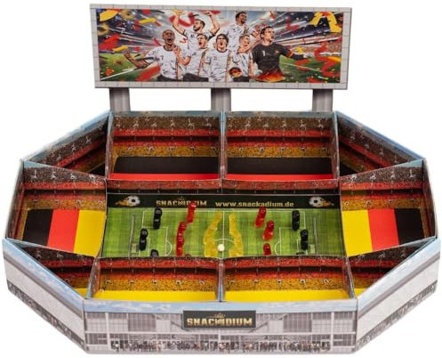 Snackadium Fußball zum SELBSTBEFÜLLEN für spannende Fußballabende Snackstadion für echte Fußballfans EM- Edition Deutschland Party EM Deko Europameisterschaft 2024
