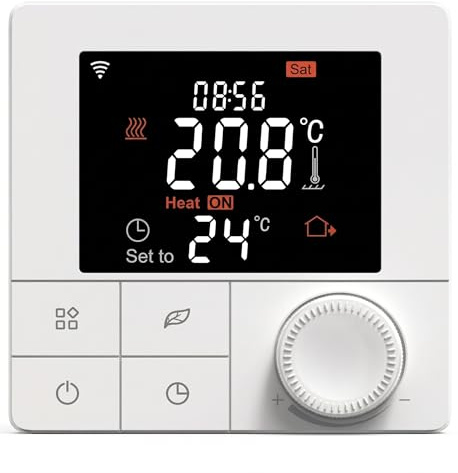 Warmcoin® W40 WLAN Thermostat für elektrische Fußbodenheizung (16A 230V) | Intuitive Bedienung. Smarte WLAN-Steuerung per App. Einfach und benutzerfreundlich. Ideal für Fußbodenheizungen