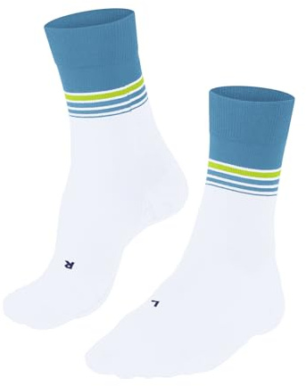 FALKE Herren Laufsocken RU4 Endurance Cool M So Funktionsmaterial antiblasen 1 Paar, Weiß White 2001 Stripe, 42-43