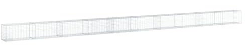 vidaXL Panier gabion avec couvercle 1000x50x50 cm fer galvanisé, mur en gabion, mur de soutènement en gabion, clôture en gabion, gabion, cage gabion