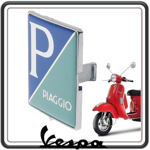 Targa con logo frontale per Piaggio Vespa Sprint, PX, Primavera, ET4, LX, GTS, GTV, Granturismo, Porter, Ape Calessino