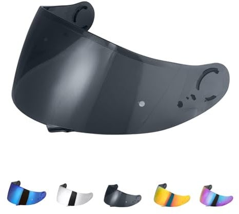 JQF Gear Helmet Visor for SHOEI GT Air Neotec CNS-1 TC-5 TC-9 GT Air 2,Motorcycle Wind Shield Helmet Lens for Airflow,Full Face Motorcycle Helmet Visor Replacement (Black)