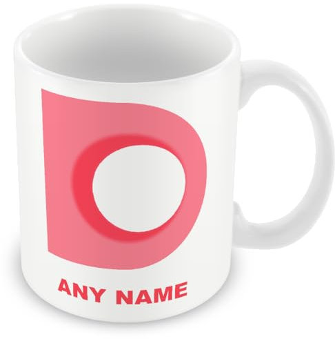 Alphabet Letter D and Name Mug – Personalised A-Z Mug