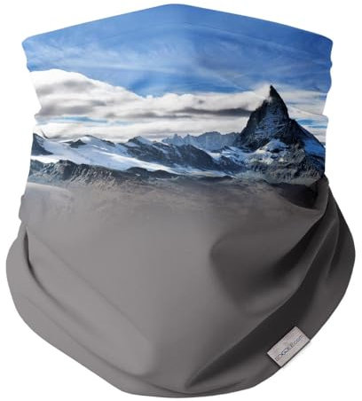 SOGGLE Multifunktionstuch Schlauchschal Necktube - Halswärmer und Loop Schal für kalte Tage Damen & Herren, Farbe:Necktube Matterhorn