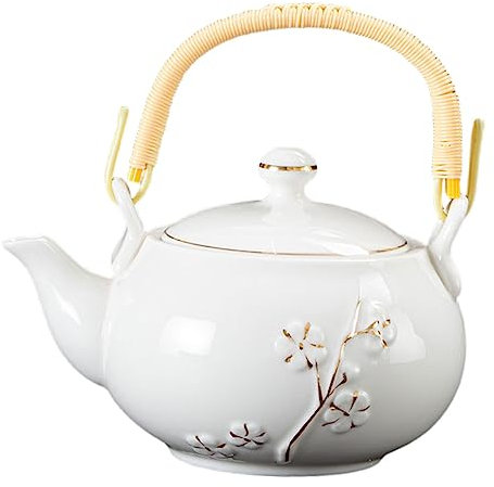 Generisch aus Keramik Kaffee Wasserkocher pfeifender Teekessel Espressokanne chinesische Teeversorgung Wasserkocher für Zuhause hitzebeständiger Teehalter Nylon-Stahldraht