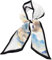 GIMIRO Satin Seidenschal 148 x 13,5 cm Krawatte Double Layer Bund für Blazer, Mantel, Kleid (Black - White - Blue)