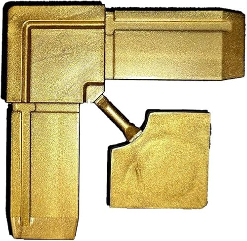 Squadrette per telaio zanzariera fissa, kit 4 squadrette per telaio fisso zanzariera (Angolo Bronzo)