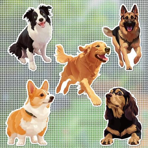 MWOOT 10 Pezzi Cane Zanzariera Magnetica Salvaguardia, Screen Door Magnets Bifacciale, Crashing Tips per Pet, Cute Zanzariera Porta Finestra Magnetica, Adesivi per Frigorifero Magneti per Regalo