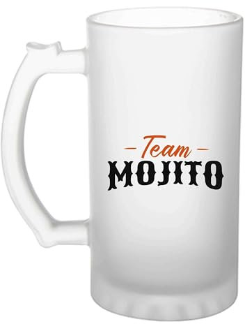 Otshirt Vière à Bière Team mojito | Beer Glass | Idée Chope de Bière Cadeau Anniversaire Fête Original Famille Travail Départ Collègue Retraite Noël.