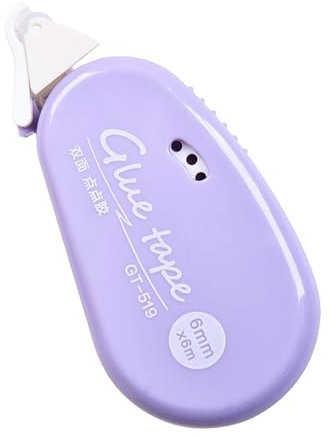 Rouleau à double facette-distributeur de course de colle autocollante de scrapbooking, ruban adhésif double face facile à utiliser pour l'artisanat, la journalisation, les projets de bricolage, le