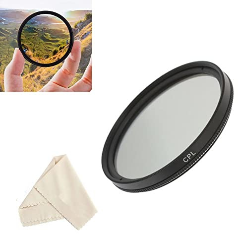 CPL-Filter für spiegellose Panasonic Lumix G100D Kameralinse mit G Vario 12-32 mm f/3.5-5.6 ASPH OIS-Objektiv, 37 mm, ultradünn, HD, zirkularer Polarisationsfilter
