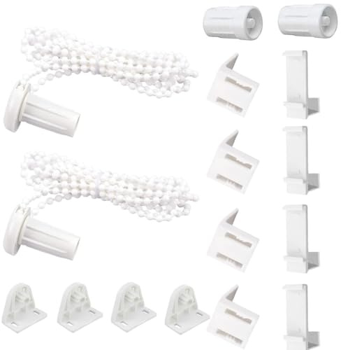 Zpeiran Kit Stores Enrouleurs,2 Pcs Fixation pour Store Enrouleur,Mecanisme Store Enrouleur,pour Stores enrouleurs Fixation pour Store fenetre Store Enrouleur(17 mm/PVC/sans percage)