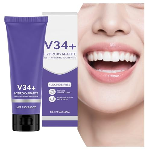 V34+ Farbkorrektur, Zahnaufhellung, Zahnfleckenentfernung, Zahnaufhellung Booster, Zahnpasta, Zahnfarbkorrektor Toothpaste, Whitening Toothpaste, Protect Teeth, Fresh Breath (1)