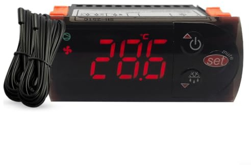 KiraKira 251C Digitaler Thermostatregler -50 bis 90°, 30A 230V AC Temperaturregler mit Sensorsonde Kühlschrank Kühl- und Heizsysteme