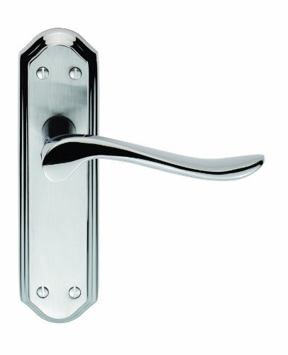 Carlisle Brass Lytham - Lever Latch Satin Chrome FACE Polished Chrome Lever and Edges
