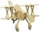 Pebaro 850/5 Holzbausatz Doppeldecker, 3D Puzzle Flugzeug, Modellbausatz, Basteln mit Holz, Holzpuzzle, vorgestanzte Holzplatte, ausbrechen, zusammenstecken, fertig, inkl Schmirgelpapier, Geschenkidee