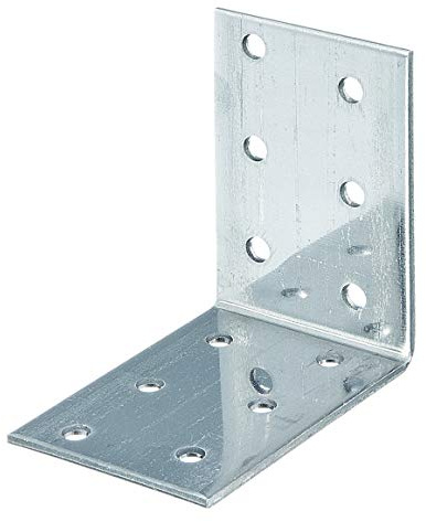 Alberts 851811 Lochplattenwinkel | Edelstahl | 60 x 60 x 40 mm | 10er Set