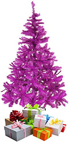 Mojawo Trend! Weihnachtsbaum künstlicher Tannenbaum Christbaum 150 cm inkl Ständer Lila/Pink