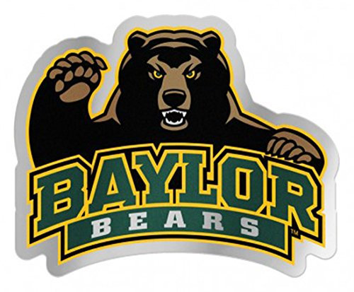 Baylor Bears Auto Badge Decal, Hard Thin Acrylic, 4.3x3.75 inches