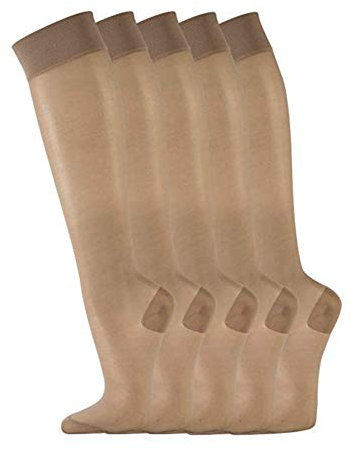 TippTexx 24 10 Paar im Vorteilspack - Reisekniestrümpfe, Stützkniestrümpfe, Feinkniestrümpfe (as3, numeric, numeric_39, numeric_42, regular, regular, Perle)