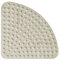 Sector Corner Shower Mat Alfombra Antideslizante Alfombra de baño Estera de succión Bañera de bañera, 54x54CM, Marfil