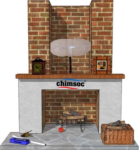 CHIMSOC - Balloon for Chimney - (Small Rectangle - 38cm x 23cm (15 x 9))