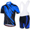 Completo da Ciclismo Uomo Abbigliamento da Ciclismo Estivo Maglia Maniche Corte Salopette con 3D Gel Cuscino Traspirante e Asciugatura Rapida per MTB Bici da Corsa Bici da Strada ect,Blue,XL