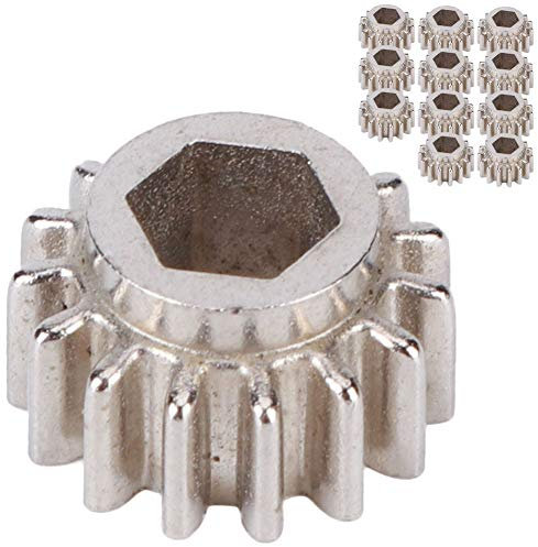 Gitarren-Tuner-Zahnräder, Eisen-Open-Gear-Gitarren-Tuner-Zahnräder Sechskantverriegelung Universal-Stimmstifte Musikinstrument-Werkzeug(9 Stück Silber)