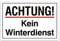 Aluverbund Hinweis Schild 30x20cm Wetterfest Kratzfest Rostfrei UV beständig - Kein Winterdienst