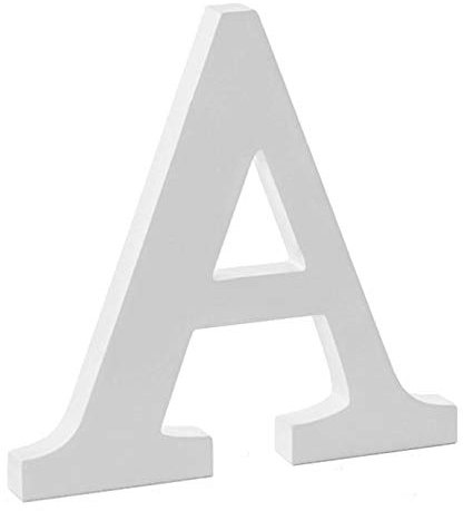 Libetui 20cm große Buchstabe A Dekobuchstabe A Haus Dekoration Wohnzimmer Kinderzimmer Deko Geburtstag Party Hochzeit Café Holzbuchstabe Weiß bemalbar ABC Art Xmas