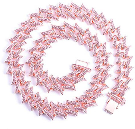 Hip Hop Trendy Gothic Iced Out kubanische Gliederkette Halskette für Männer/Frauen Punk Rock Armband Choker Schmuck Geschenk