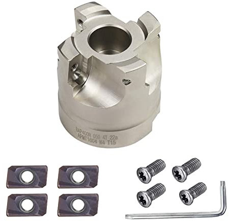 BAP400R 50-22-4T Geklemmter CNC-Schneidstahl Rechtwinkliger Schaftfräser mit Wendeschneidplatten Schraube Hartmetalleinsatz Präzisions-Planfräser