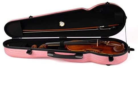 KESHUO professionelle Geigenkoffer Professionelle Violinfall-Kasten 4/4 Glasfaser-verstärkte Kunststoff-Kohlefaser-Doppel-Schultergurte Riemen Tragbar Leicht Zu Tragen