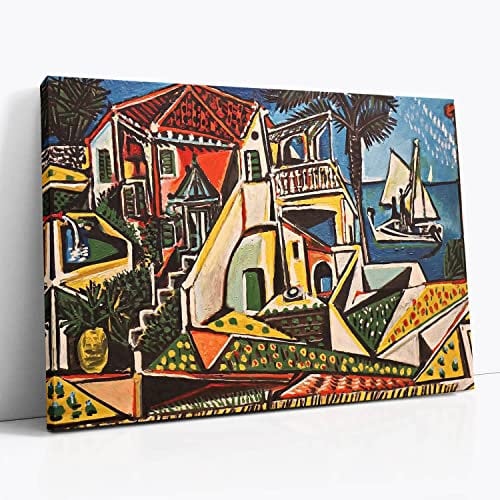 Spiffing Prints Pablo Picasso Kunstdruck auf Leinwand, mediterrane Landschaft, 30,5 x 40,6 cm