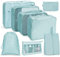 Koffer Organizer Set 8-teilig, Kofferorganizer Packing Cubes Set für Reise, Packwürfel für Rucksack, Aufbewahrung Kleidertaschen, Packtaschen Set mit Kosmetiktasche, wasserdichte Schuhe Beutel