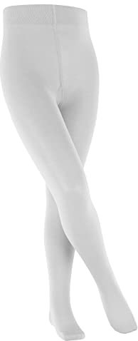 FALKE Cotton Touch K Ti opaques épais unis 1 paire, Collants Mixte enfant, Blanc White 2000, 122-128