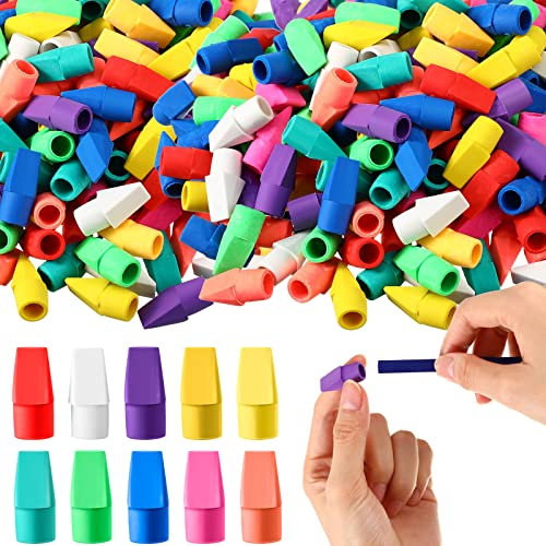 1000 Stück Bleistift-Top-Radiergummi-Kappen Bleistift-Radiergummi-Aufsätze Bleistift-Radiergummis für Kinder, Partygeschenke, Bleistiftaufsatz, Radiergummis, Schule, Büro (mehrfarbig)