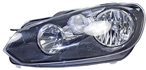 BESTPRICE 1x Hauptscheinwerfer vorne links H15 Frontscheinwerfer mit Stellmotor für Leuchtweiteregulierung für Typ Valeo, Kompatibel mit VW GOLF 6 (5K1) (517) (AJ5)