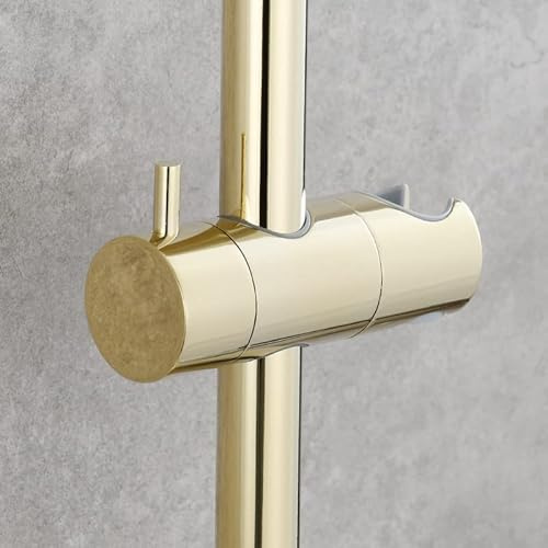 Messing 20 mm Schiebehülse Duschsitz verstellbare Brausehalterung Steckdose Zubehör Duschstange Handbrause beweglicher Sitz, vertikaler Griff Zirkonium Gold 20 mm Schiebehülse