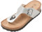 JOMIX Sandales Femme Mules Femmes Chaussons d'été Tongs Femme Claquette Femme Réglable d'été Confortables pour Maison Piscine Plage (Argent, 38)