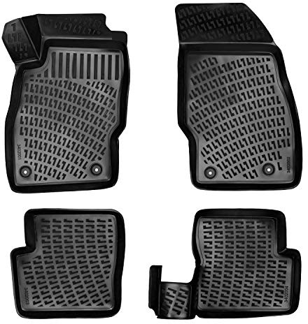 fussmattenprofi.com 3D Auto Gummimatten Set kompatibel mit Opel Corsa D 2006-2014 | Allwetter Geruchlos rutschfest Gummifußmatten TPE Fussmatten